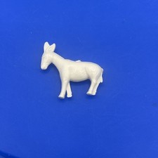 Vtg White Plastic Cracker Jack Toy Donkey Mule Miniature