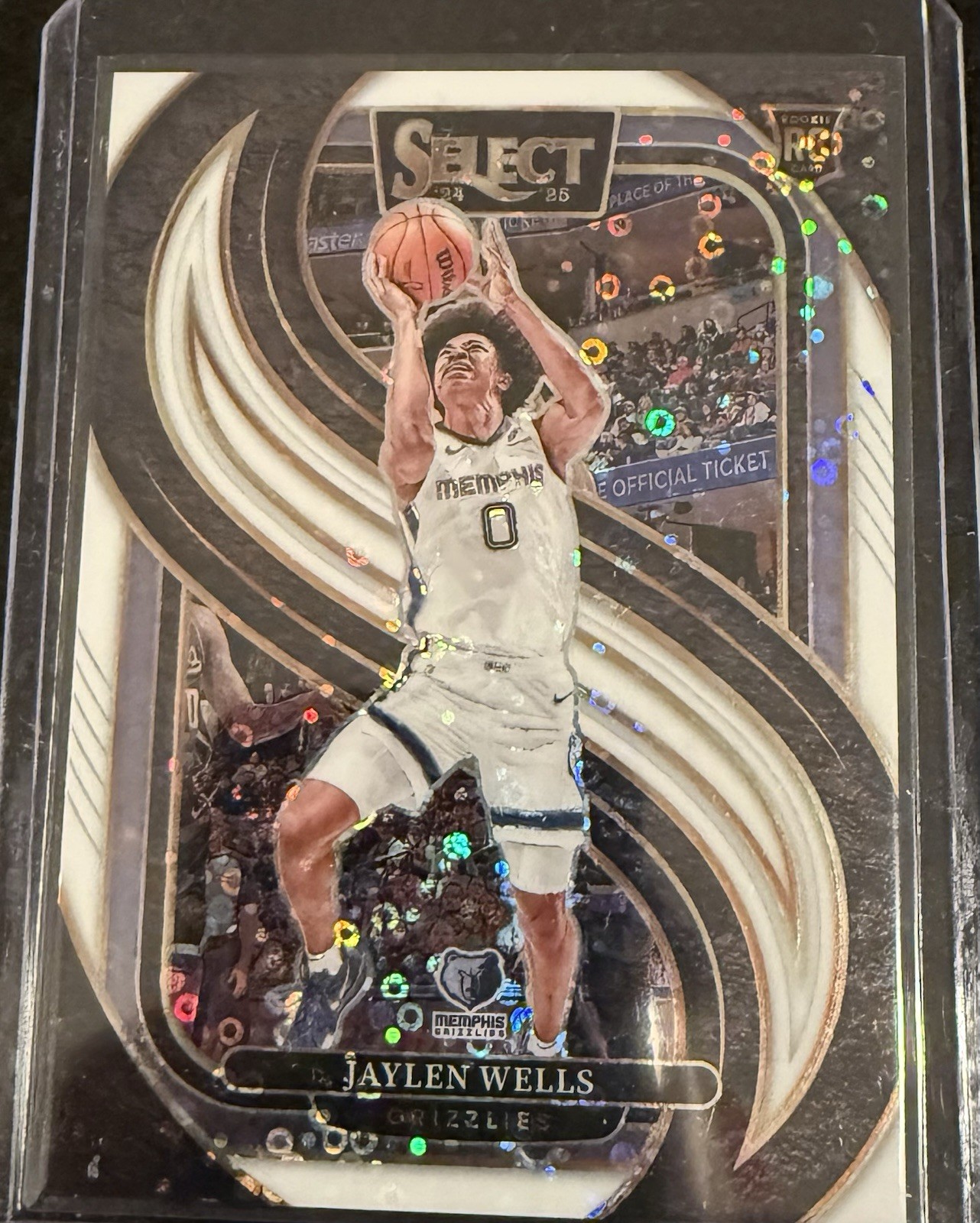 2024-25 Panini Select - Premier Level Jaylen Wells White Disco Prizm /75 (RC)