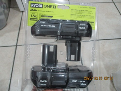 #ad Ryobi One 2 Ah 18v Lithium Ion Battery 2 Pack PBP2006 New in Sealed Box $49.99