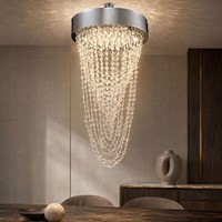 Deckenleuchte Deckenlampe Kristalle Led Esszimmerlampe Kristallleuchte H 34 Cm