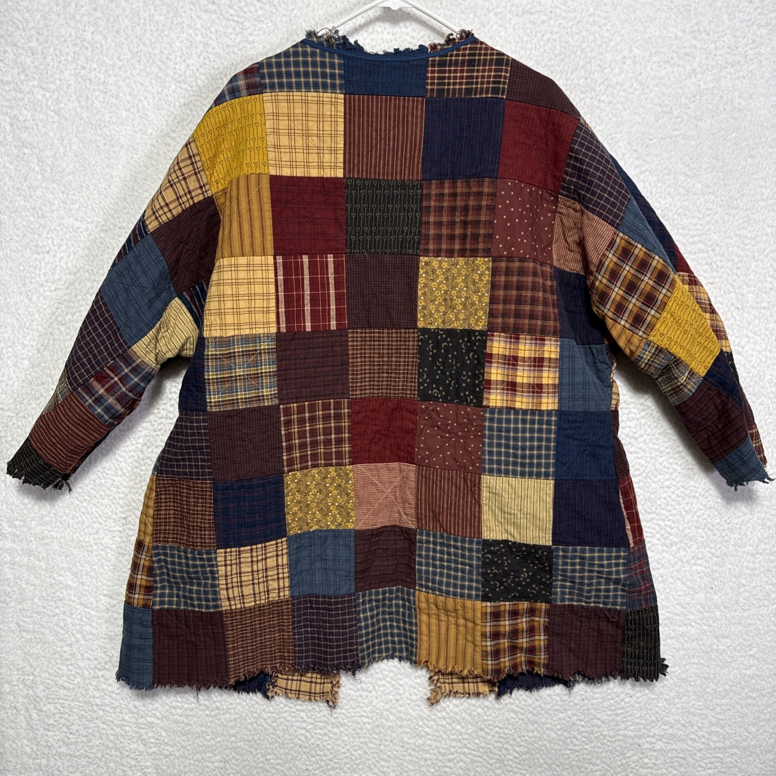 Vintage 90’s Handmade Patchwork Jacket Reversible… - image 4