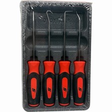 Snap On Tools Mini Pocket Pick Awl Set 4 Piece Orange 6 Inch Straight Bent 90