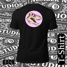 T-shirt T-Rex Fossil Head rosa, disponibile in molte taglie/layout, maglietta grafica