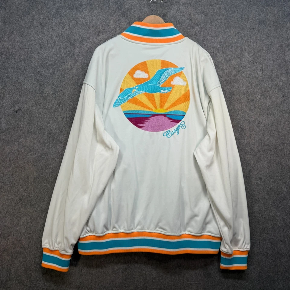 Chaqueta Coogi Para Hombre 3XL XXXL Blanca Cremallera Ligera Abrigo Bordado Adulto Foto 2 de 4