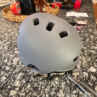 Outdoor Master Gray Protective Skateboard Helmet, Size XL