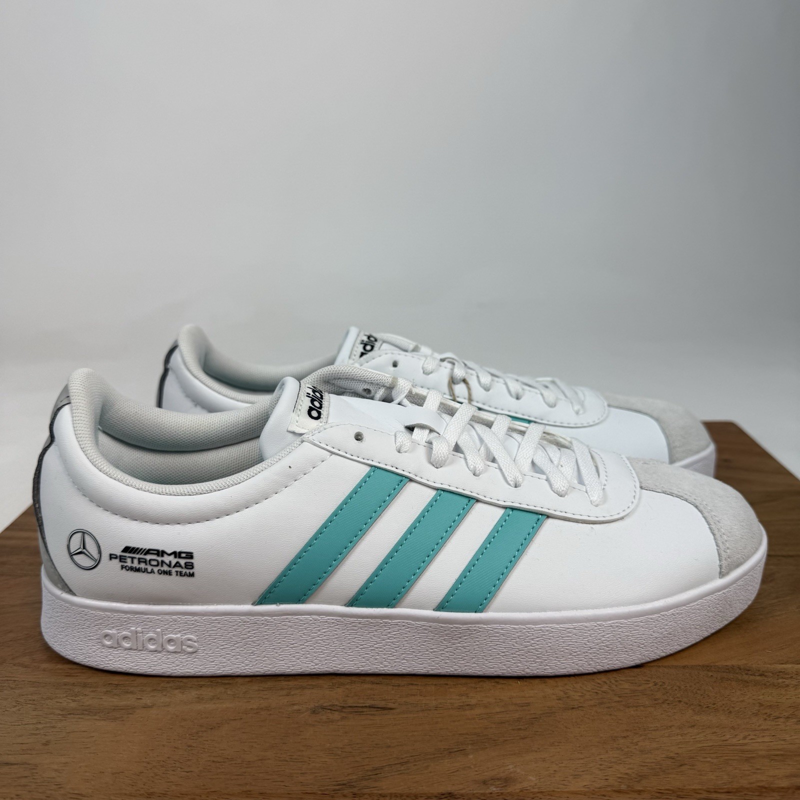 New Mens Mercedes-AMG Petronas Formula One Team x Adidas VL Court Sneakers 10 M