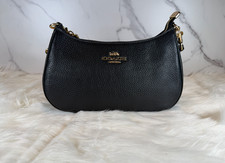 COACH Teri Shoulder Bag In Signature Gold Walnut Black