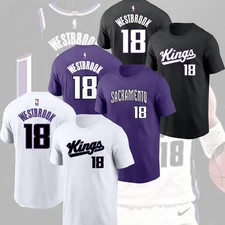 NEW! Russell West.brook #18 Sacra.mento Kings 2025 Name & Number Gift For Fans