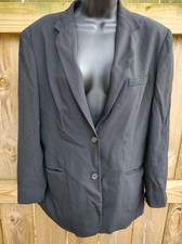 Lauren Ralph Lauren VTG Black Wool Blend Business Classic Blazer Sz 10