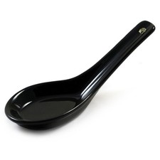 Soup Spoon - Black Ceramic Ramen & Miso Japanese Style Spoon