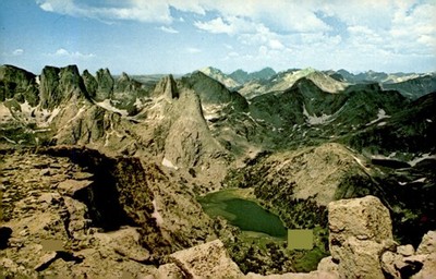 Continental Divide, Wind River Range, Wyoming, Lonesome Lake, Bridger Postcard