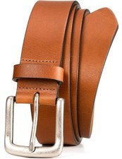 Men's 35mm Casual Jean Belt,100 Real Solid Buffalo Leather