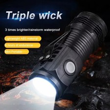 1200000LM USB Rechargeable LED Flashlight Super Bright torch Tactical Lamp UK