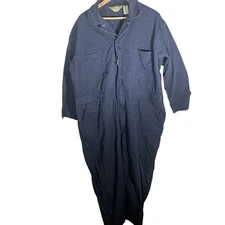 C.E. Schmidt Workwear Navy Cotton Long Sleeve Coveralls Size 2XL Short