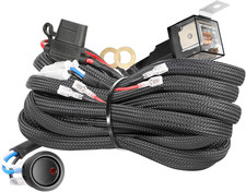 Wiring Harness, 2 Lead Heavy Duty Wiring Harness Kit for Fog Lights LED Work Li