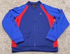 Jordan AIR Track Jacket Full Zip Long Sleeve Blue Red Jumpman Nike Air L NWOT