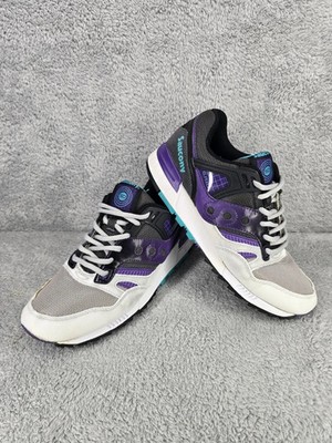 Saucony Grid SD Gray/Purple/Teal Athletic Trainer Shoes Men Size: 9.5.
