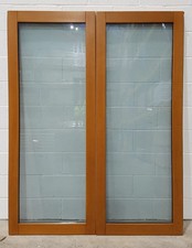 Wooden Timber Oak French Doors External Glazed Pair Finished 1542x1974mm JWD03