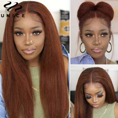 Red Brown Yaki Lace Front Wig s-l400.jpg main image 4