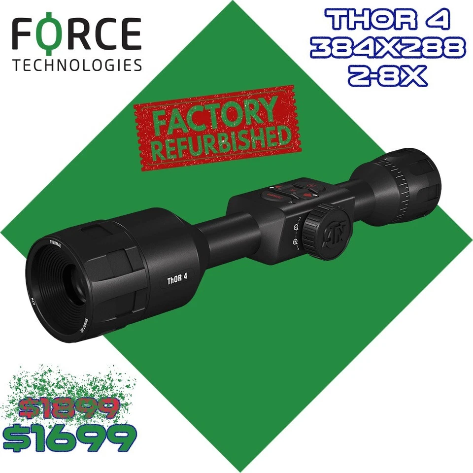Mira para rifle térmico ATN ThOR 4, 384 2-8x restaurada
