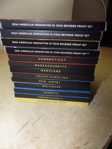American Innovation Dollar - ALL 25 REVERSE PROOF COINS - Mint w/ Boxes 2018-24. - Picture 3 of 6