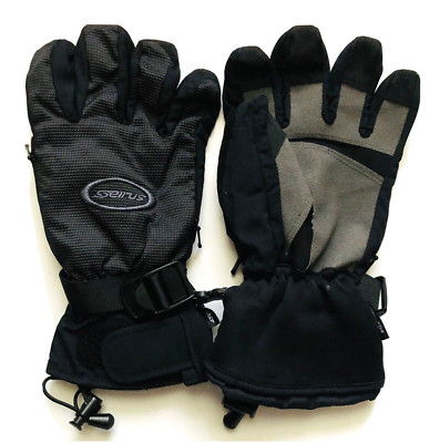 NEW Seirus Innovation Black/Gray Waterproof Gloves for Mens or Women SZ:S/M