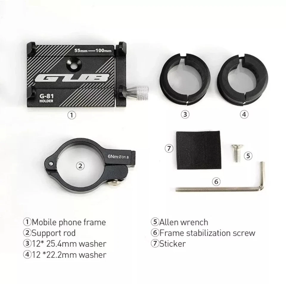 SOPORTE NEGRO BICICLETA MÓVIL TELÉFONO MÓVIL SOPORTE DE MONTAJE MANILLAR UNIVERSAL IPHONE SAMSUNG Foto 4 de 4