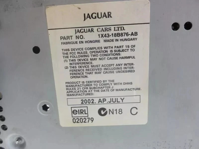 Reproductor de discos CD X tipo 2003 JAGUAR tablero frontal audio radio receptor estéreo OEM Foto 3 de 4