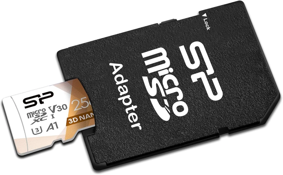 Silicon Power 256GB Micro SD Card U3 SDXC up to 100Mb/S High Speed Memory Card w - Image 2 of 4