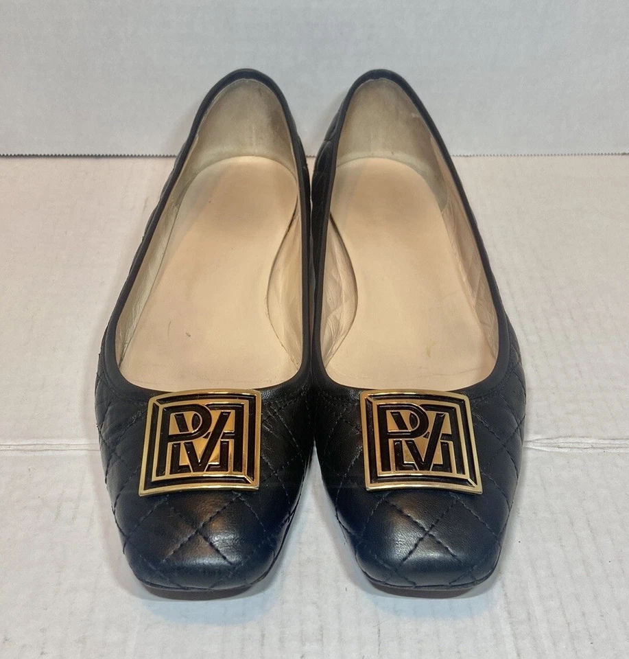 Pisos de ballet acolchados negros Pour La Victoire talla 9 1/2 Foto 2 de 4