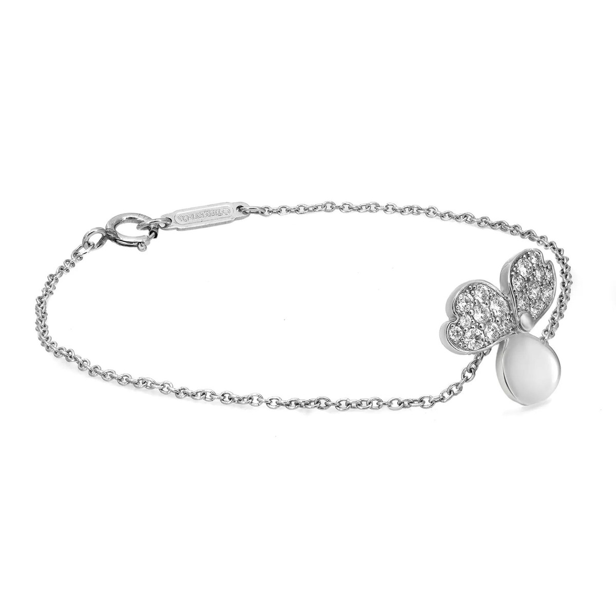 Tiffany & Co. Paper Flowers Diamond Bracelet Platinum 6.5 Inches