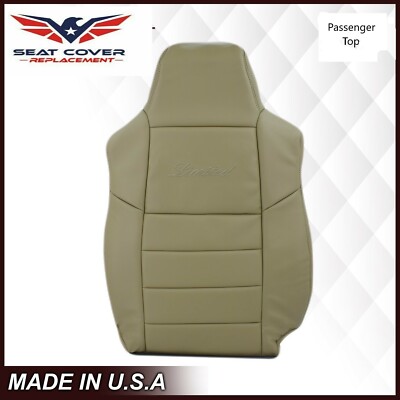 2002 2003 2004 2005 Ford Excursion Passenger Top Leather Seat Cover in Tan color