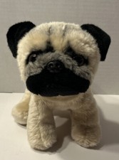 Gund Doug The Pug Plush Stuffed Animal Puppy Dog Tan Black Stands 9 Tall