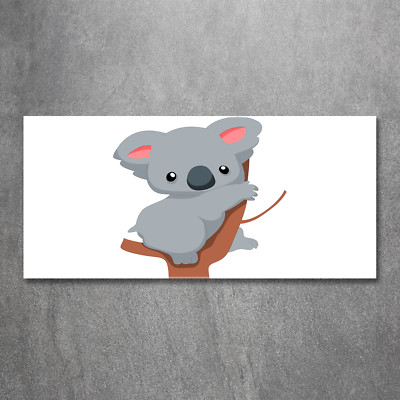 Glas-Bild Wandbilder Druck auf Glas 120x60 Deko Tiere Koala Baum