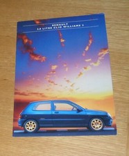 Renault Clio Williams 3 depliant 1995