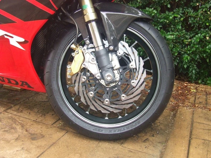 Rotores delanteros Trick - Discos de freno Kawasaki ZX6 ER6 650R ZX10 Z1000 Z750 Z750R 636 Foto 2 de 3