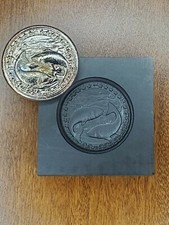 2 Fish 3D Graphite Ingot Mold Gold Silver Copper Tin Melting Casting Refining