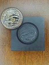 2 Fish 3D Graphite Ingot Mold Gold Silver Copper Tin Melting Casting Refining