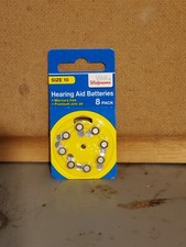  BB 01/22 Walgreens Size 10 Yellow Hearing Aid Batteries Mercury Free 8 Pack