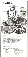 Mail Order 5210 Stuffed 16" Clown Doll, Clown Suit  Hat UNCUT Sewing Pattern