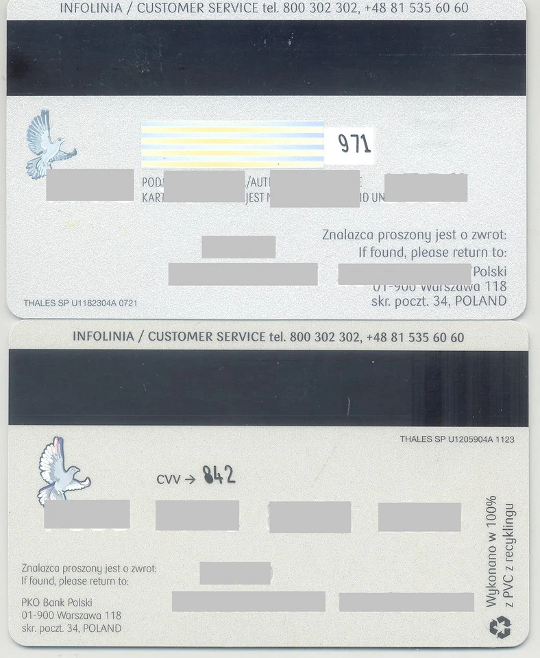 Poland bank cards  , Visa , ( Expired ) - Image 2 of 2