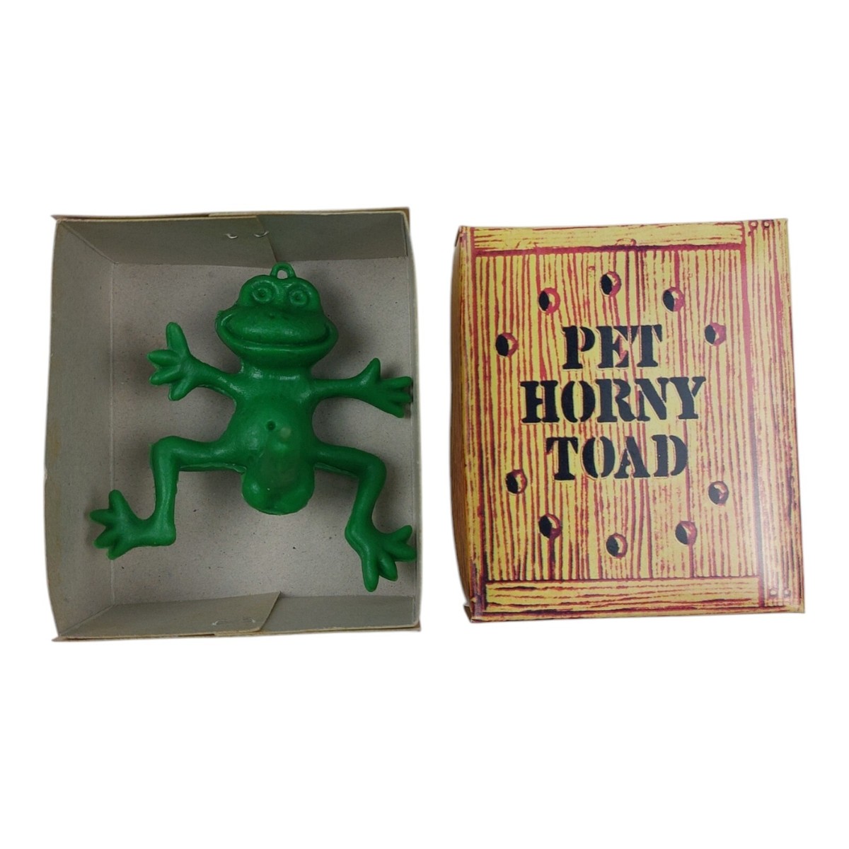 Vintage Pet Horny Toad With Original Box Gag Gift White Elephant NOS | eBay
