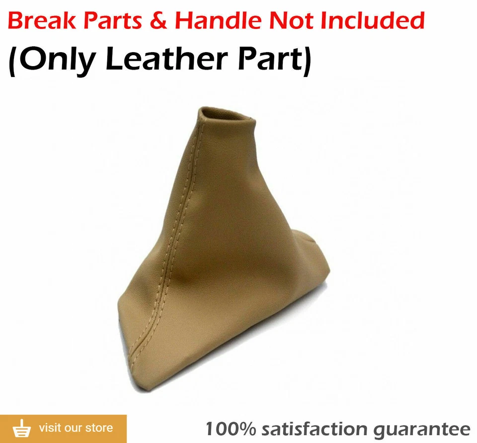 Se adapta a Volvo S60 2005-2008 PVC cuero sintético E freno bota cubierta revestimiento beige tostado Foto 2 de 4