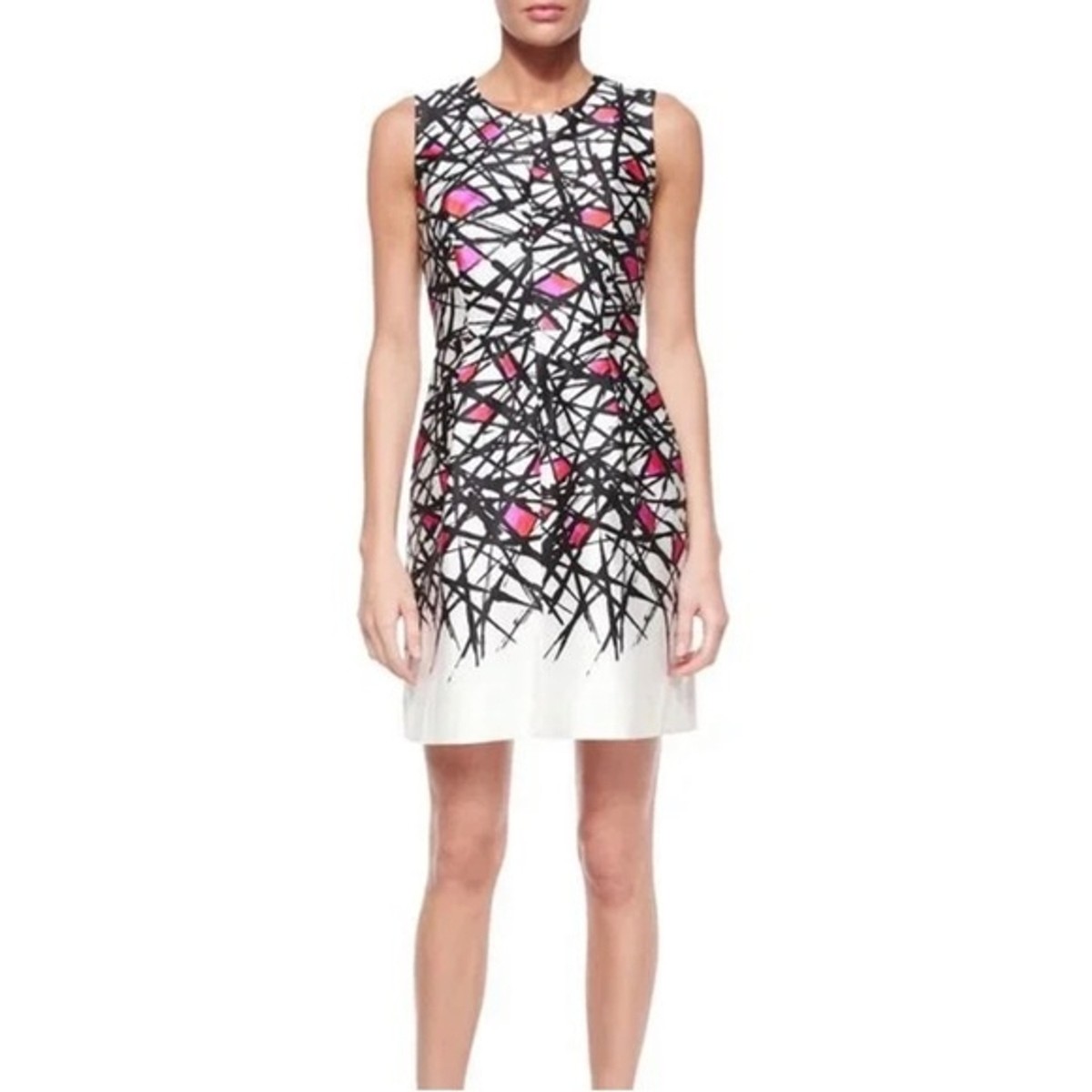 milly dress designer Milly Yasmin 3D Embroidered Mini Dress 4