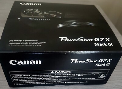 Canon PowerShot G7 X Mark III 20.1MP Point & Shoot Digital Camera New Black