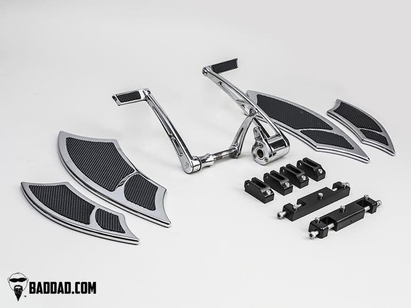 Bad Dad Chrome Forward Controls Toe Shifter 992 Floorboard