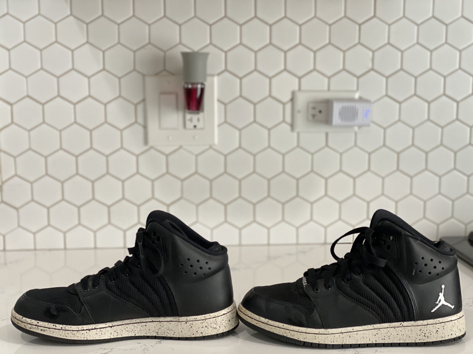 gray jordan high tops