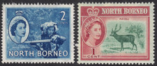 1954-61 North Borneo  SC# 262-280 - Malayan Sambar - 2 Different Stamps - M-HR