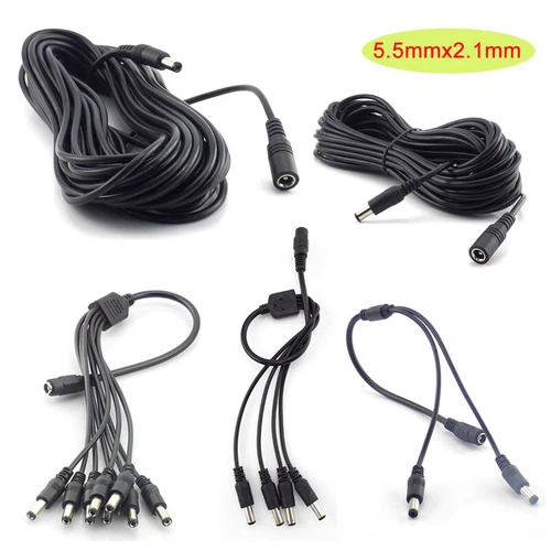 DC 5.5x2.1mm Male to Female Extension Cord CCTV Camera & LED strips Power Cable - Picture 2 of 22