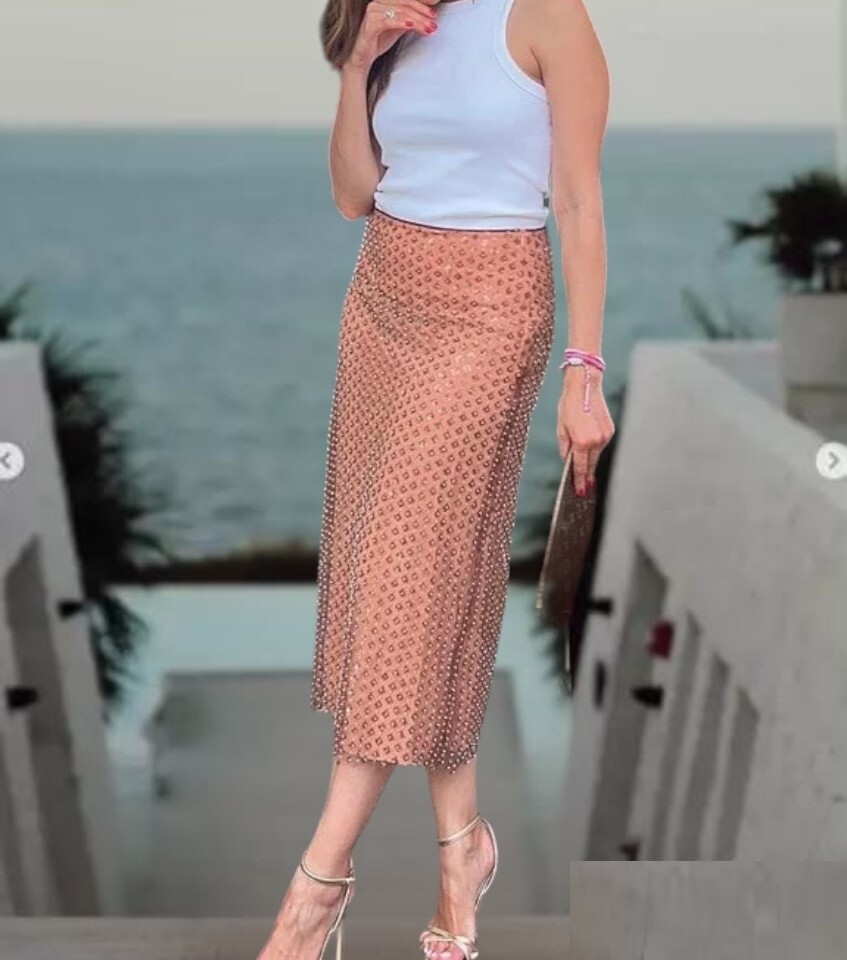 $90 ❤️ZARA ZW COLLECTION CORAL MIDI SEQUINNED CHIFFON $90 ❤️ZARA ZW COLLECTION CORAL MIDI SEQUINNED CHIFFON